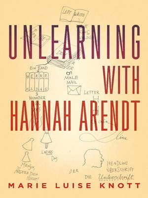 cover image of Unlearning with Hannah Arendt